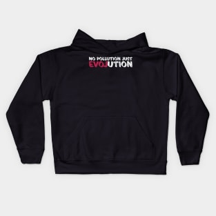 'No Pollution Just Evolution' Ocean Conservation Shirt Kids Hoodie